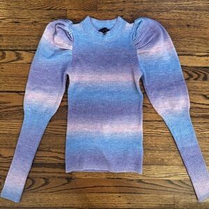 En Saison XS - Purple and Blue Ribbed Sweater